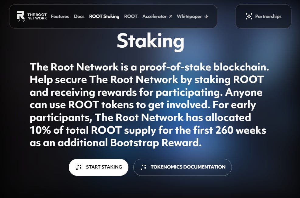 The Root Network staking