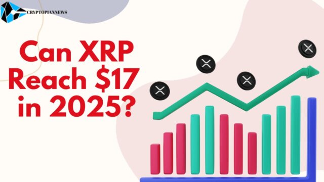 Chart showing XRP price trend with projected growth target of $17 in 2025