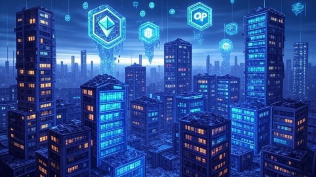 Collage of leading DeFi project logos connected by a global blockchain network, illustrating financial revolution in 2025.