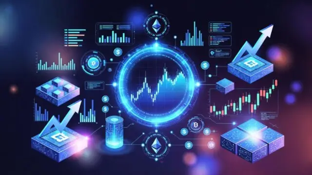 Illustration of rising momentum for ETHGas project with Ethereum gas elements and investment growth.