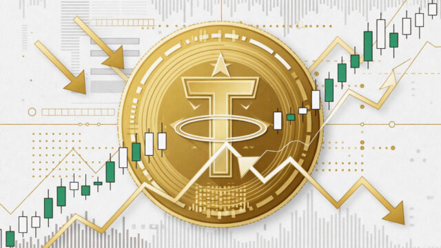 Abstract representation of gold futures contracts settled in Tether (USDT)