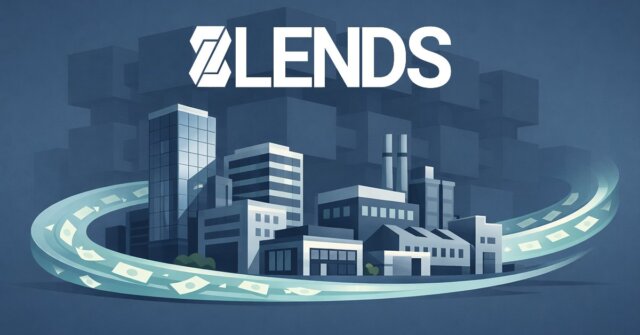 Illustration of DeFi evolving toward institutional cash-flow-based lending models on blockchain infrastructure