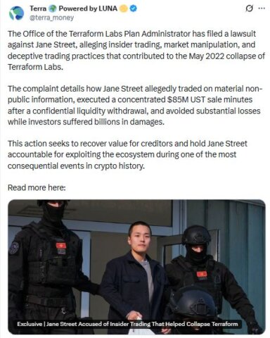 Jane Street lawsuit Terraform labs