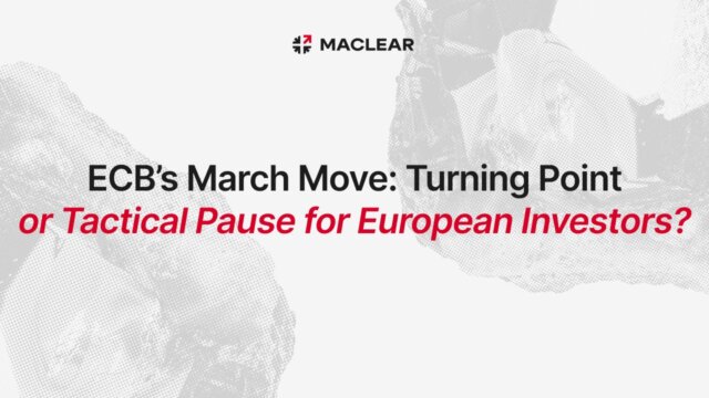 ECB President Christine Lagarde at press conference announcing interest rate decision with Eurozone inflation chart in background