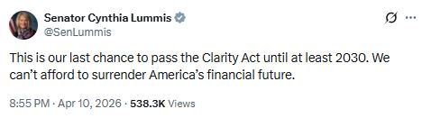 Cynthia Lummis CLARITY Act 2026 crypto bill 