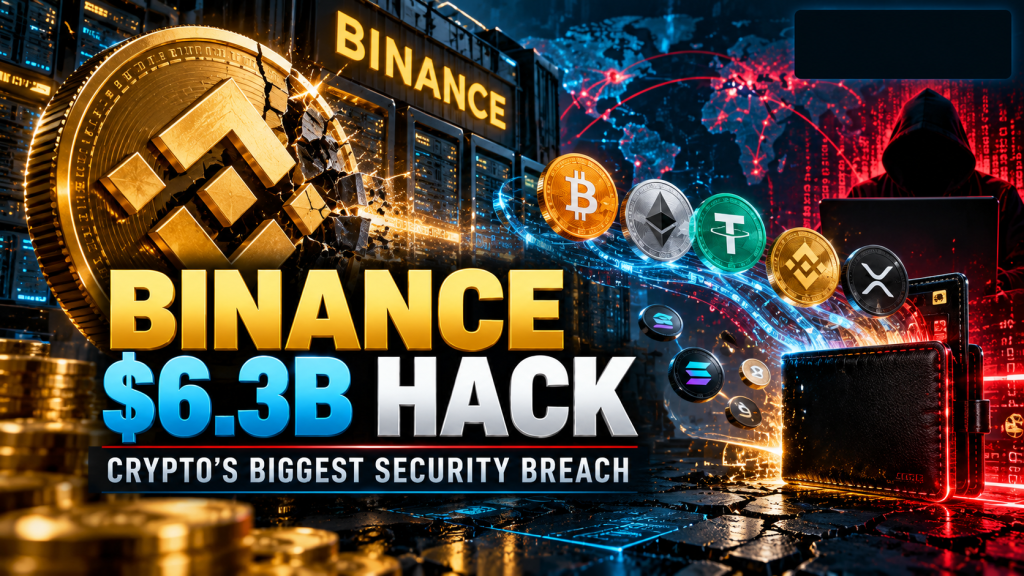 Binance $6.3 billion crypto hack involving Bitcoin, Ethereum, XRP and stablecoins across multiple blockchain networks.