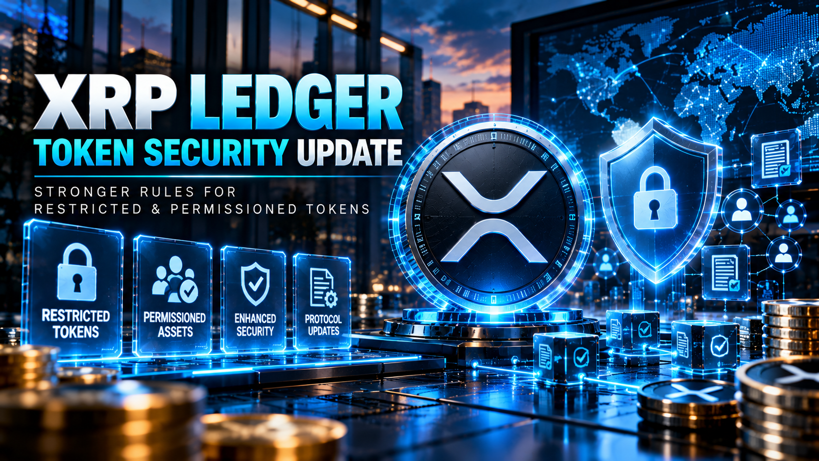 XRP Ledger security changes involving restricted token permissions and blockchain access controls.